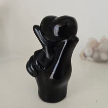 Load image into Gallery viewer, Black Obsidian Hand Heart