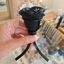 Load image into Gallery viewer, Black Obsidian Rose - Spinning Stand