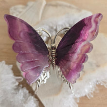 Load image into Gallery viewer, Magenta Fluorite Butterfly