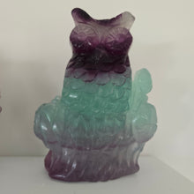 Load image into Gallery viewer, Rainbow Fluorite Owl