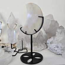 Load image into Gallery viewer, Moonstone Crescent Moon with Stand