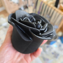 Load image into Gallery viewer, Black Obsidian Rose - Spinning Stand