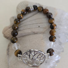 Load image into Gallery viewer, Tiger Eye and Quartz Bracelet