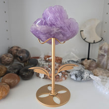 Load image into Gallery viewer, Amethyst Rose on Stand