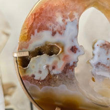 Load image into Gallery viewer, Druzy Agate Crescent Moon Fairy on Stand - small