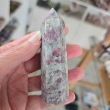 Load image into Gallery viewer, Pink Tourmaline and Lepidolite in Quartz Obelisk