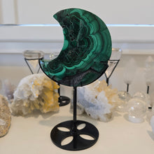 Load image into Gallery viewer, Malachite Crescent Moon