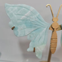 Load image into Gallery viewer, Blue Aragonite Butterfly Wings