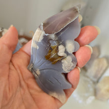 Load image into Gallery viewer, Black Flower Agate Butterfly Wings