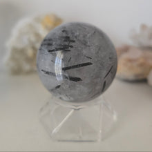 Load image into Gallery viewer, Black Tourmaline in Quartz Sphere