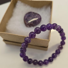 Load image into Gallery viewer, Amethyst Bracelet and Heart Boxset