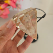 Load image into Gallery viewer, Faceted Clear Quartz Diamond with Stand
