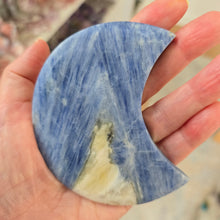 Load image into Gallery viewer, Blue Kyanite Moon on Stand