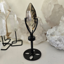 Load image into Gallery viewer, Smoky Quartz Faceted Diamond with Spinning Stand