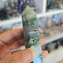 Load image into Gallery viewer, Moss Agate Tower