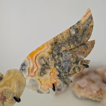 Load image into Gallery viewer, Yellow Crazy Lace Agate Heart with Wings