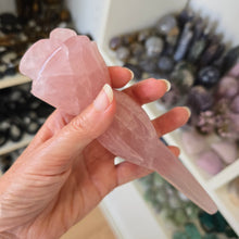 Load image into Gallery viewer, Rose Quartz Rose with Stand