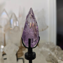 Load image into Gallery viewer, Amethyst Faceted Diamond with Spinning Stand - Rainbows