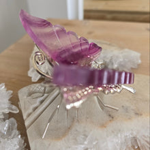Load image into Gallery viewer, Magenta Fluorite Butterfly