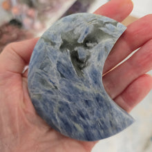 Load image into Gallery viewer, Blue Kyanite Moon on Stand