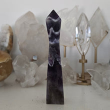 Load image into Gallery viewer, Chevron Amethyst Skinny Tower