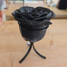 Load image into Gallery viewer, Black Obsidian Rose - Spinning Stand