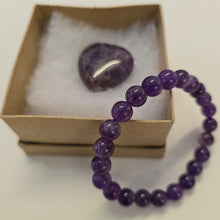 Load image into Gallery viewer, Amethyst Bracelet and Heart Boxset