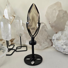 Load image into Gallery viewer, Smoky Quartz Faceted Diamond with Spinning Stand