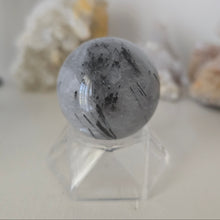 Load image into Gallery viewer, Black Tourmaline in Quartz Sphere