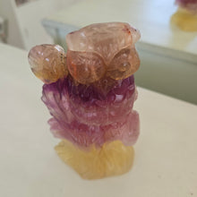 Load image into Gallery viewer, Rainbow Fluorite Owl