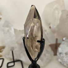 Load image into Gallery viewer, Smoky Quartz Faceted Diamond with Spinning Stand