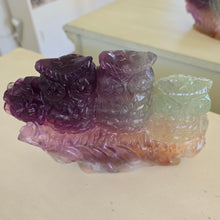 Load image into Gallery viewer, Rainbow Fluorite Owls