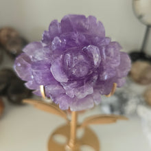 Load image into Gallery viewer, Amethyst Rose on Stand