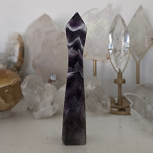 Load image into Gallery viewer, Chevron Amethyst Skinny Tower