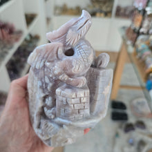 Load image into Gallery viewer, Flower Agate and Amethyst Dragon