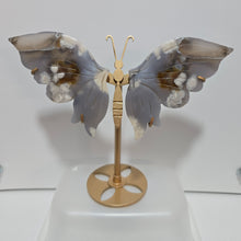 Load image into Gallery viewer, Black Flower Agate Butterfly Wings