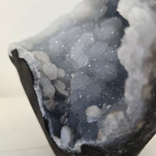 Load image into Gallery viewer, Blue Chalcedony with Calcite -Sugar Druze