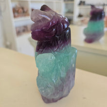Load image into Gallery viewer, Rainbow Fluorite Owl
