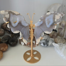 Load image into Gallery viewer, Black Flower Agate Butterfly Wings
