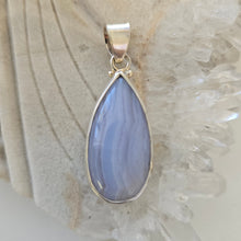 Load image into Gallery viewer, Blue Lace Agate Sterling Silver Pendant