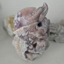 Load image into Gallery viewer, Flower Agate and Amethyst Dragon