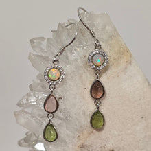 Load image into Gallery viewer, Opal and Tourmaline S/S Earrings
