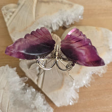 Load image into Gallery viewer, Magenta Fluorite Butterfly