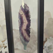 Load image into Gallery viewer, Rainbow Fluorite Feather in case