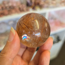 Load image into Gallery viewer, Rutile Quartz Sphere - Copper