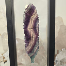 Load image into Gallery viewer, Rainbow Fluorite Feather in case