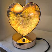 Load image into Gallery viewer, Moss Agate Heart Lamp