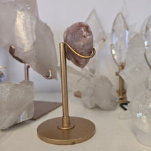 Load image into Gallery viewer, Pink Amethyst X Flower Agate Heart on Stand