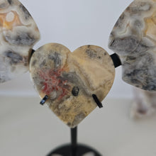 Load image into Gallery viewer, Yellow Crazy Lace Agate Heart with Wings