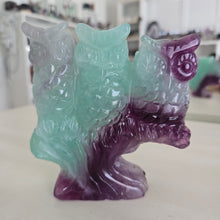 Load image into Gallery viewer, Rainbow Fluorite Owls